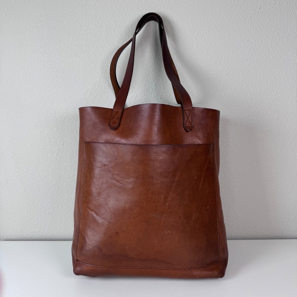 Madewell The Transport Tote Cognac Brown Leather Patina Shoulder Bag Boho